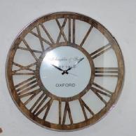Large Wall Clock Silent Living Room Decor,  Rustic Wooden Wall Clocks for Home Office Kitchen, Brown