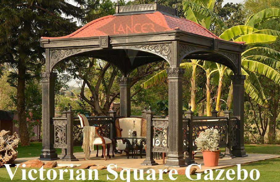 Square VictorianGazebo Pavilion  for Homes, Outdoor Restaurants, Hotels, CafÃ©