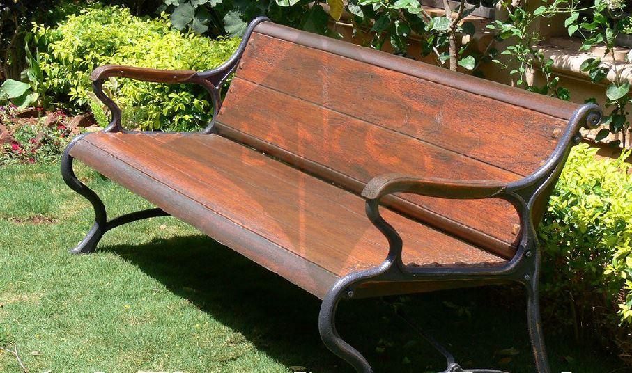 Savannah Garden Bench Triple Seater, Garden Bench, Wood Outdoor Patio, Park, Yard Seat Chair