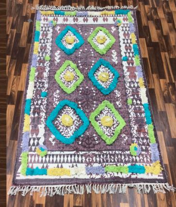 Cotton Printed embroidery dari rug Handmade rugs, Washable Rugs